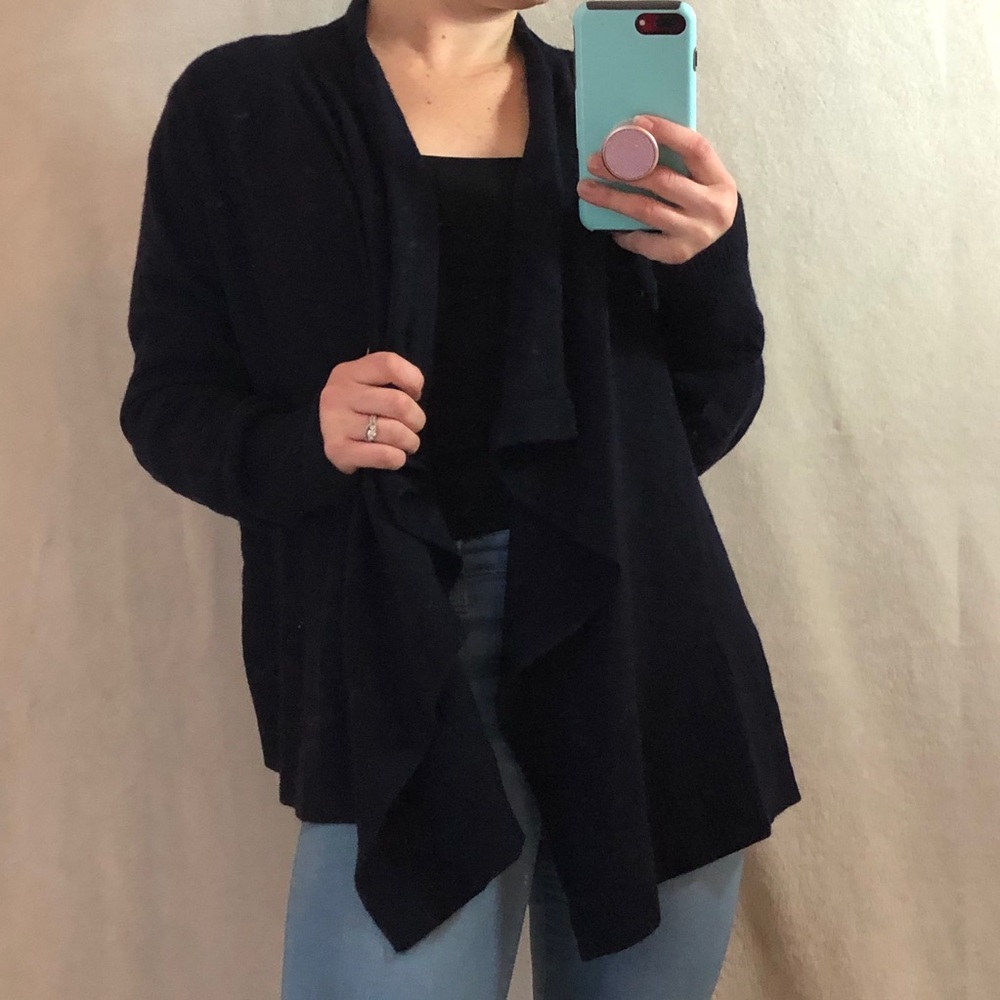 LOFT Navy Blue Shrug Sweater